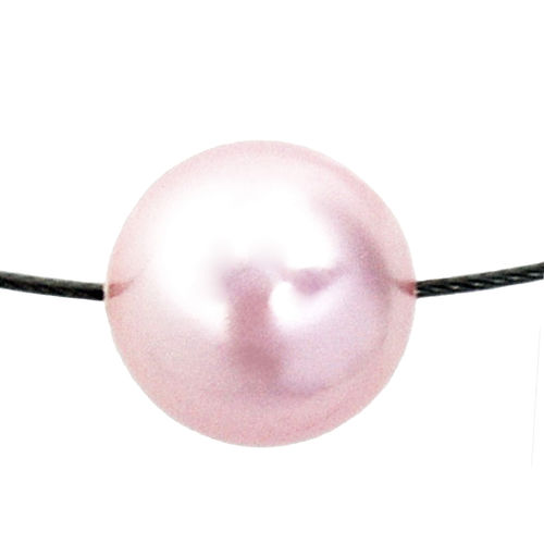 Grevenkämper Halsreif Swarovski Perle 10 mm Rund Edelstahl rosa Rosaline