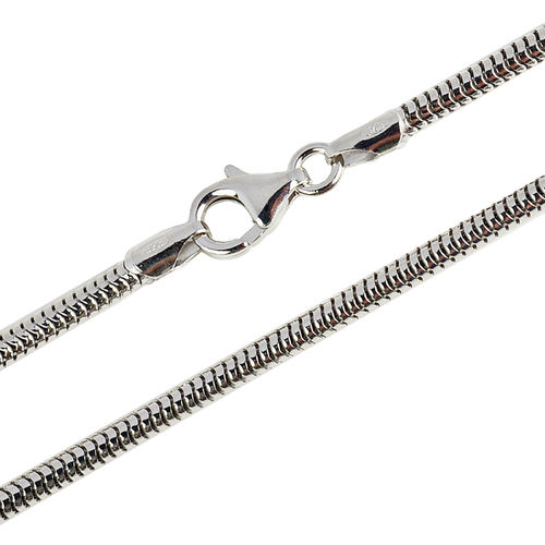 Collier Silberkette echte Schlangenkette 925er Sterlingsilber ø 2,4 mm rhodiniert
