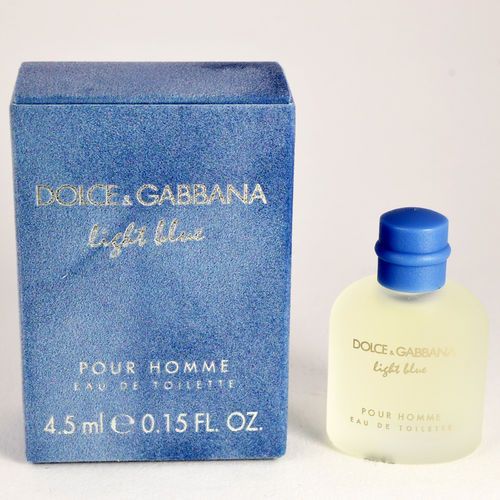 D&G Light Blue Homme von Dolce & Gabbana Eau de Toilette EdT 4,5 ml Miniatur Splash-Flakon