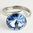 Grevenkämper Ring Swarovski Kristall verstellbar Rivoli Rund blau Light Sapphire