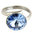 Grevenkämper Ring Swarovski Kristall verstellbar Rivoli Rund blau Light Sapphire